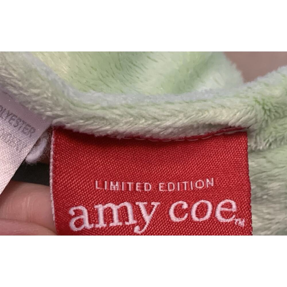 Limited Edition Amy Coe Green Elephant Minky Patchwork Baby Blanket 30x40 - Picture 6 of 9